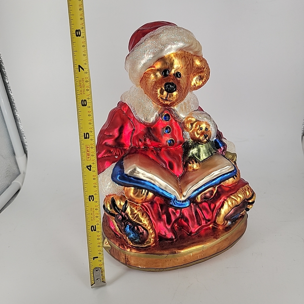 Boyds Bears Festive Red and Gold Teddy Ornament